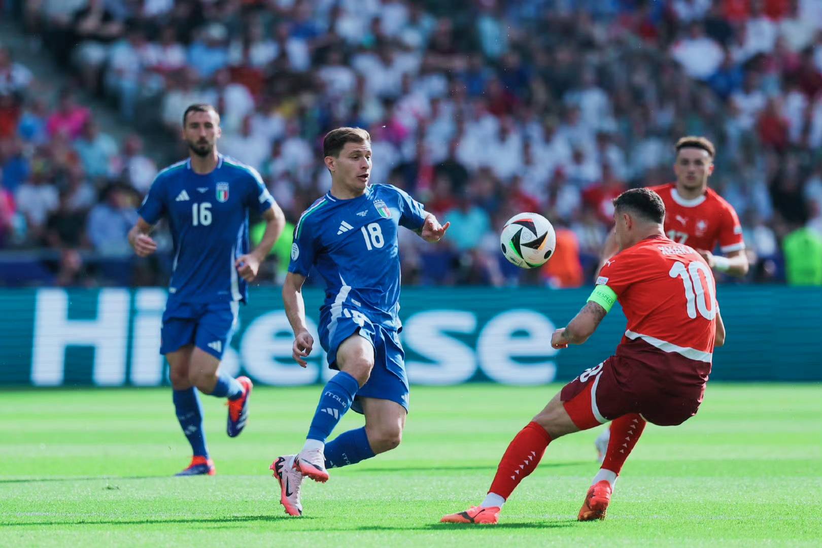 瑞士豪取大胜，晋级欧洲杯四强